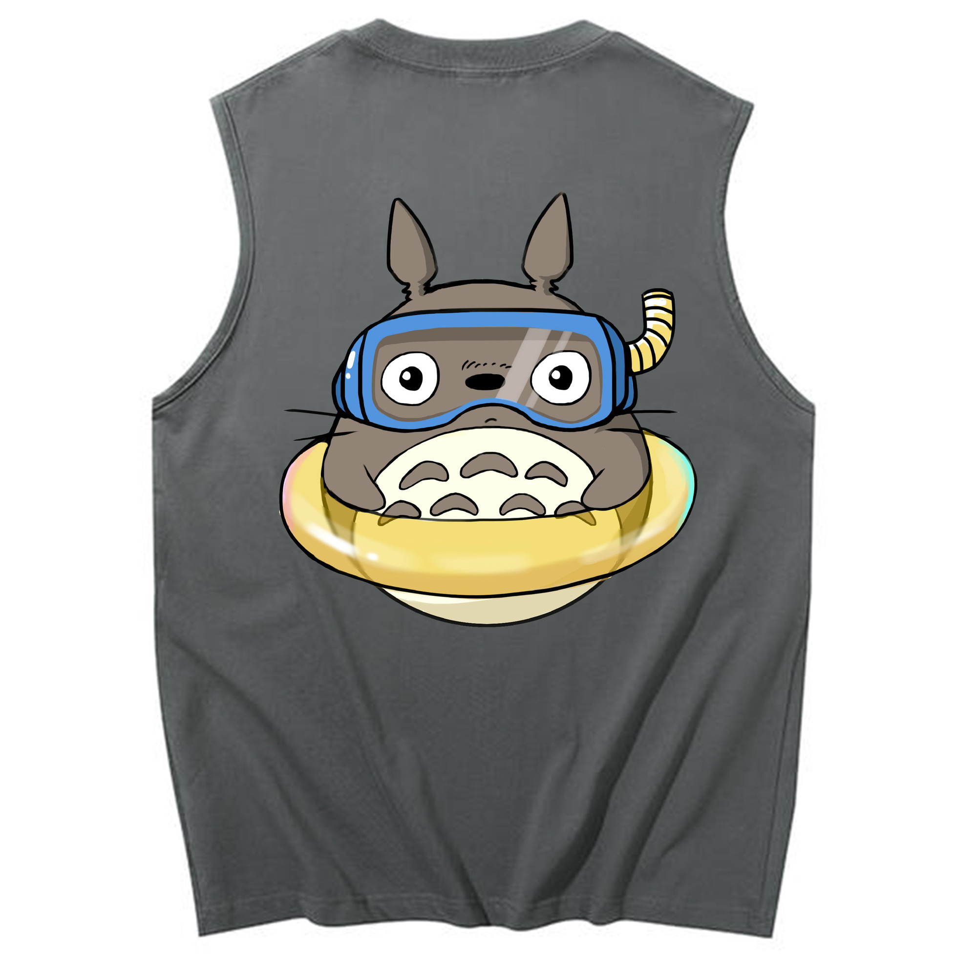 （画像用） となりのトトロ 草壁メイ 草壁サツキ My Neighbor Totoro Satsuki Kusakabe Mei Kusakabe コットン100％タンクトップ（背面プリント）